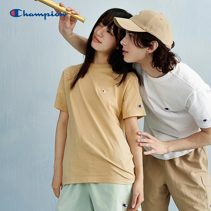 Champion刺绣小Clogo短袖T恤欧若风运动时尚休闲夏季宽松