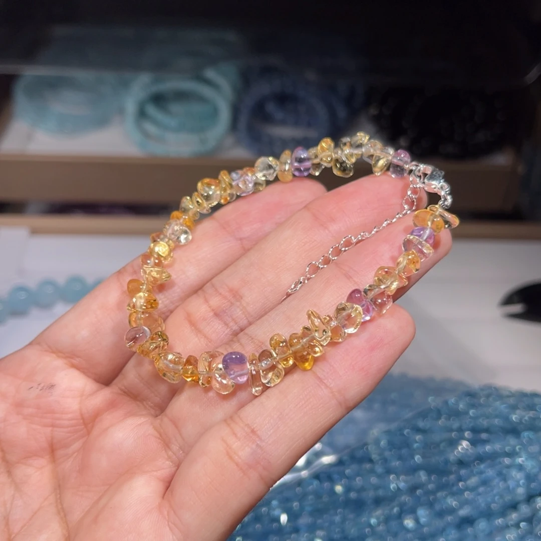 未镶嵌水晶手链黄水晶001