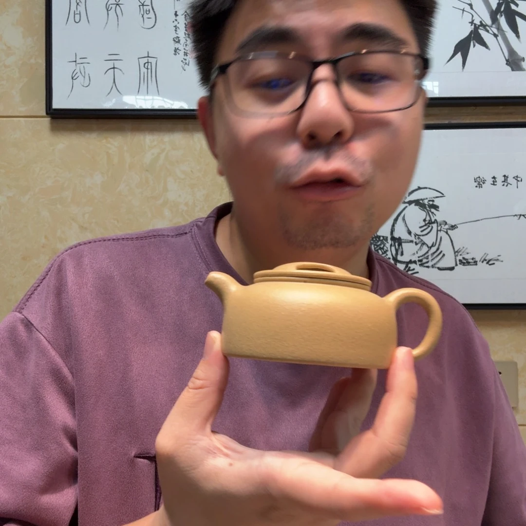 茶杯紫砂微瑕的壶
