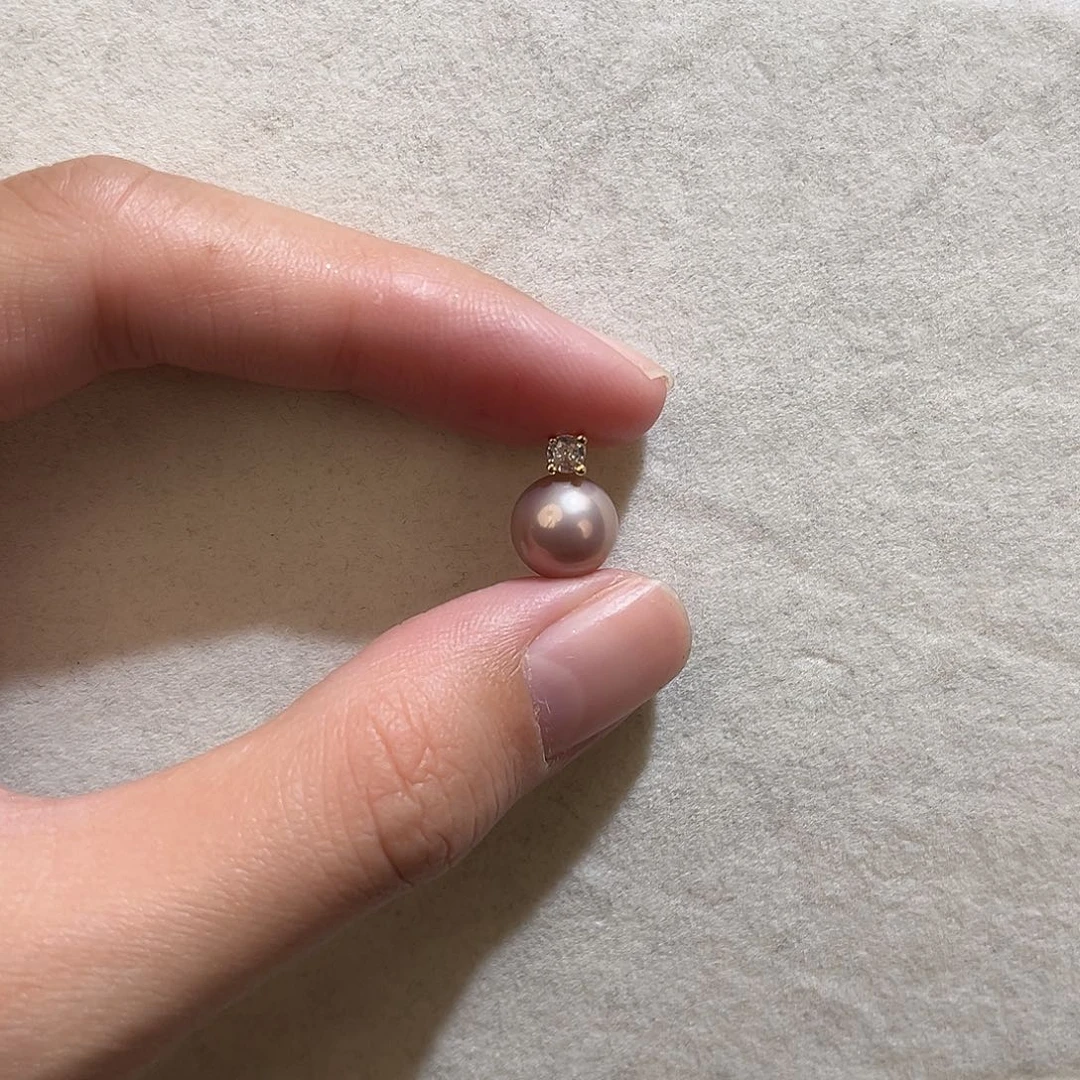 颈饰银S925镶嵌淡水珍珠