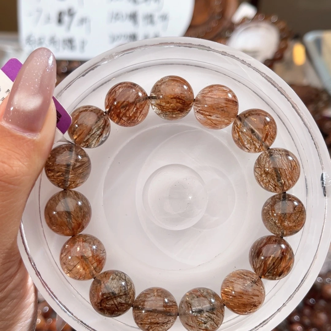 水晶未镶嵌手链黑金超13m