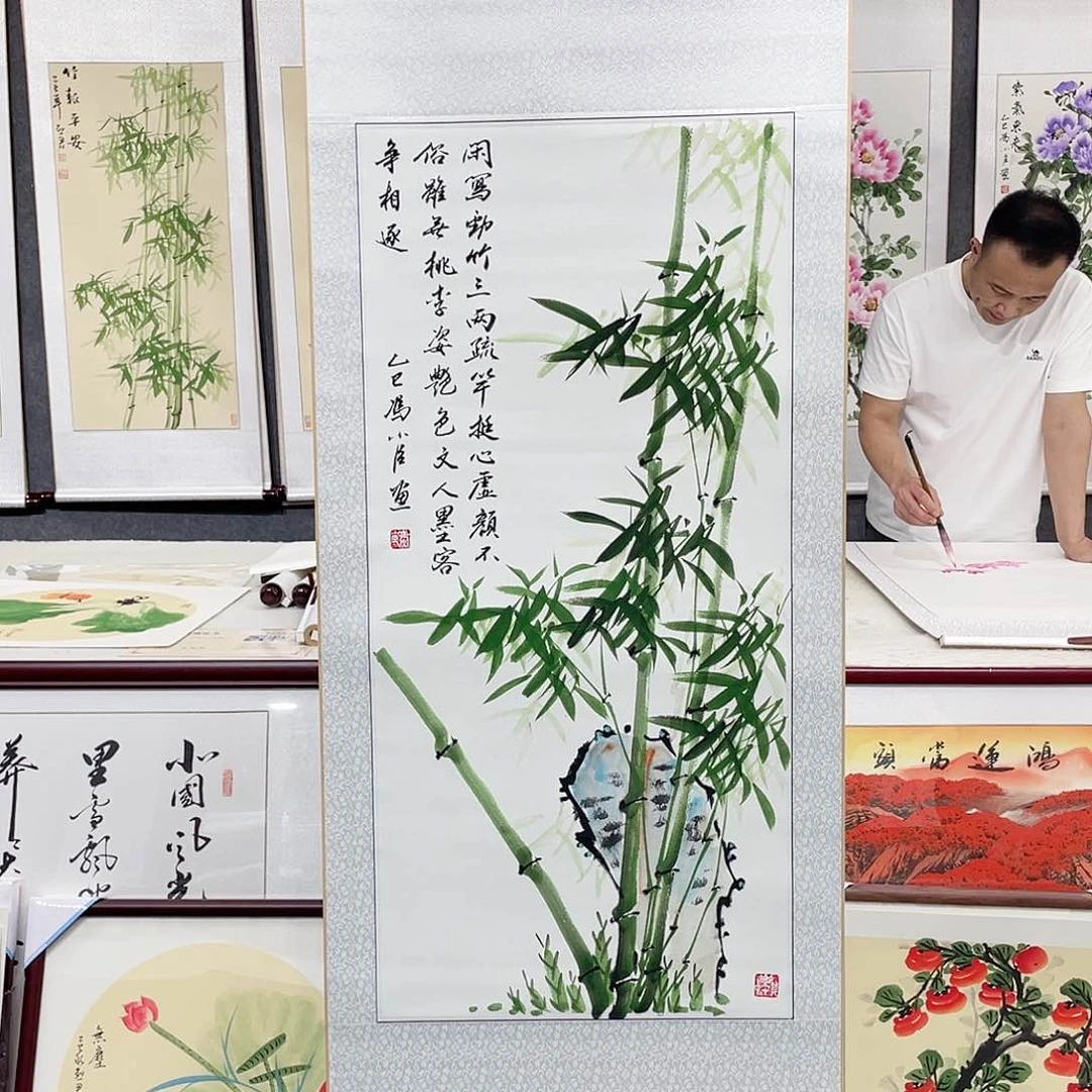 国画手绘手写作品