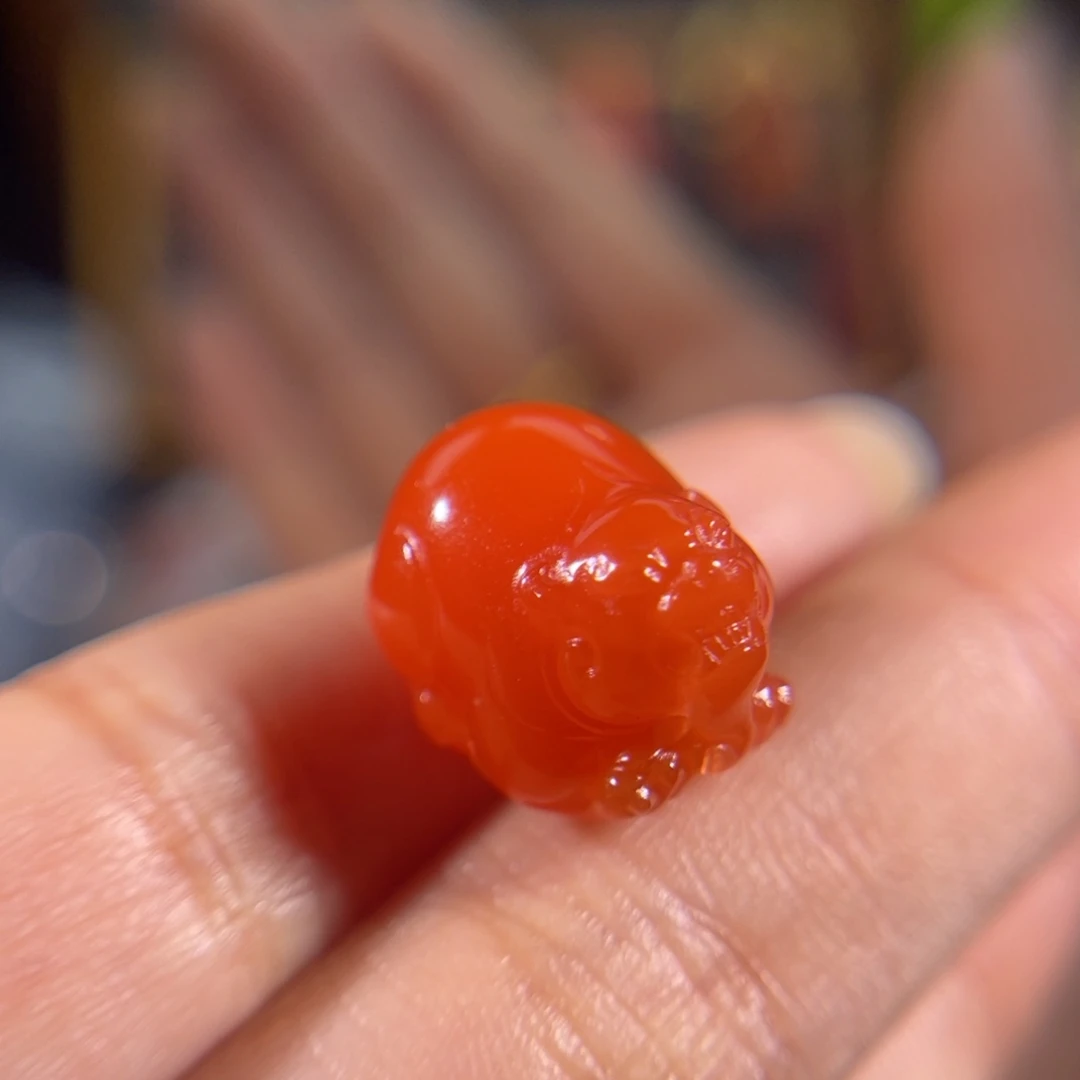 南红玛瑙未镶嵌貔貅17.3*13.2mm