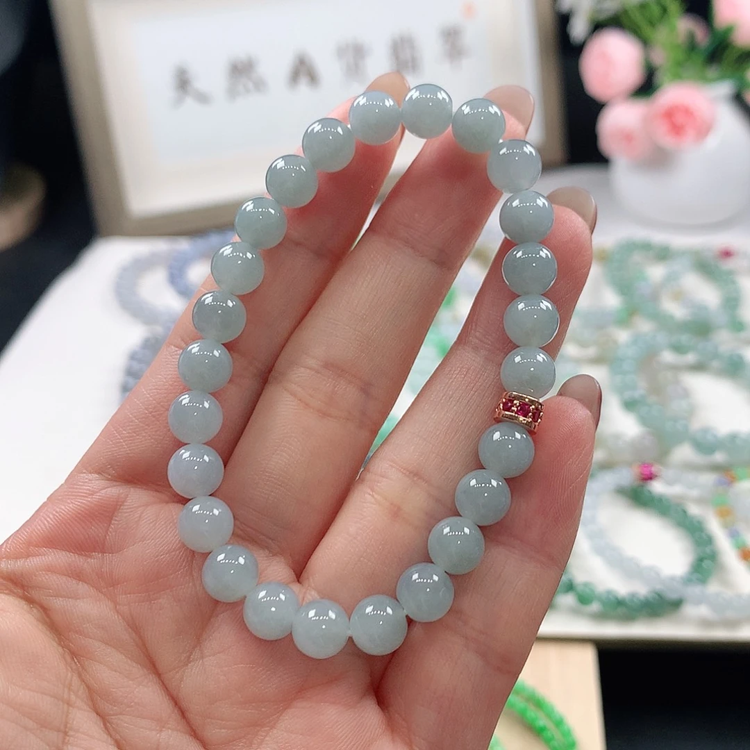 翡翠未镶嵌手链手链7mm