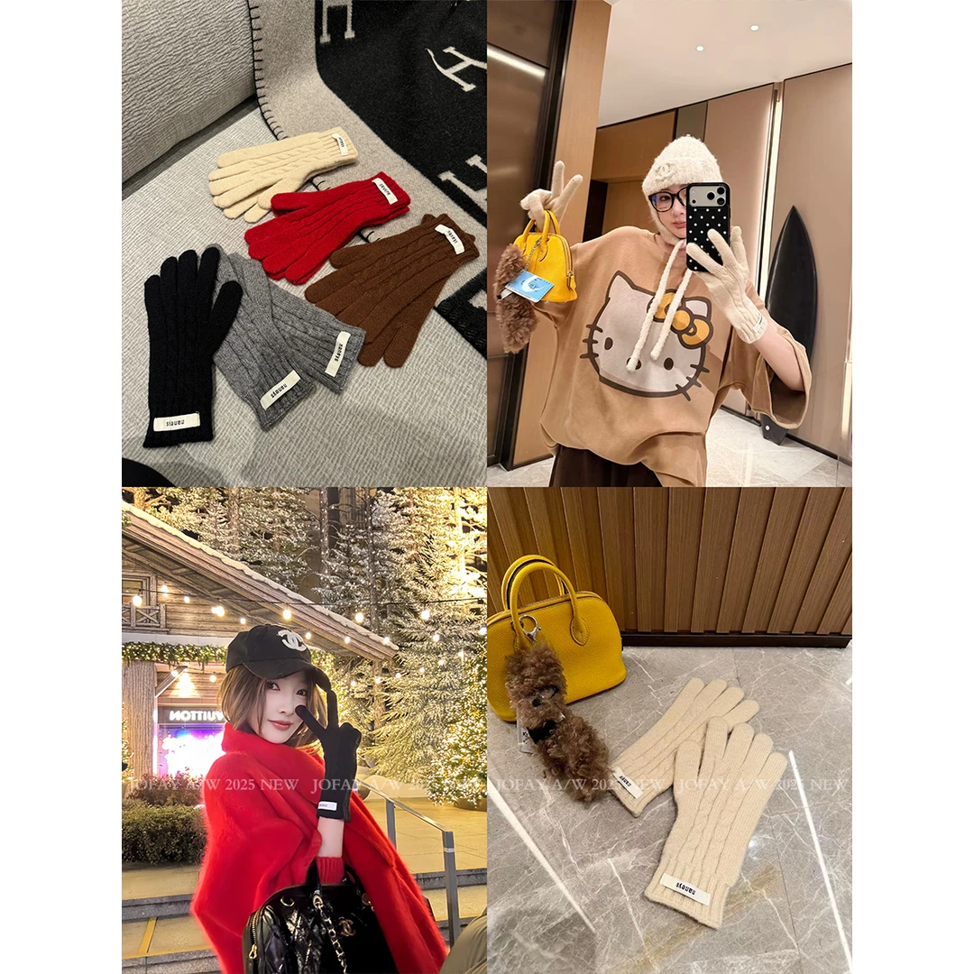 麻花带标手套 冬天人手必备 搭配神器 C1657