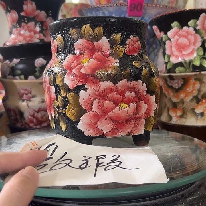 景德镇手绘花盆 满38包邮