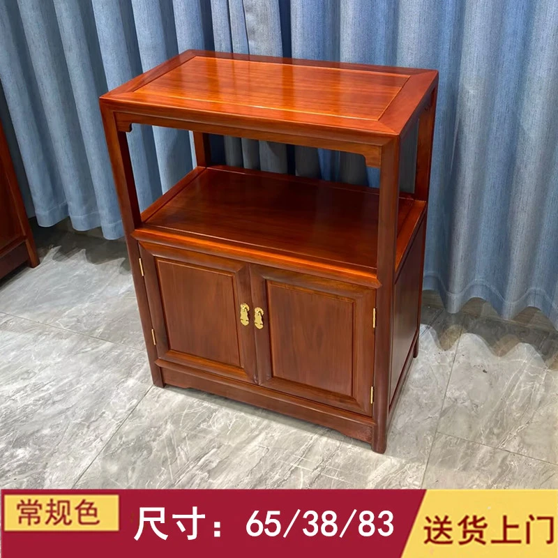 【蔚鹜】刺猬紫檀木茶水柜红木餐边柜多功能储物柜中式茶叶柜碗橱柜
