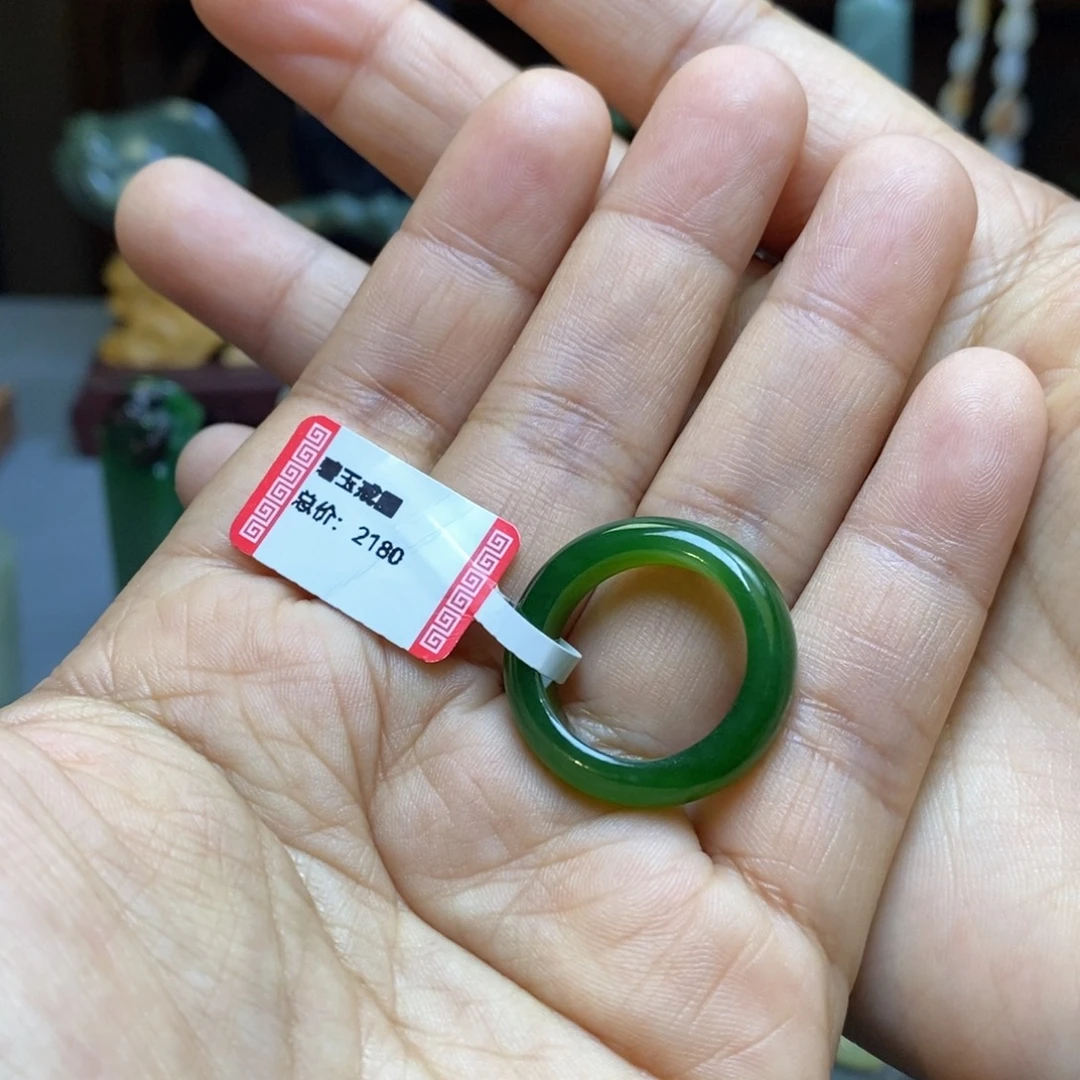 天***蓝和田玉未镶嵌戒圈