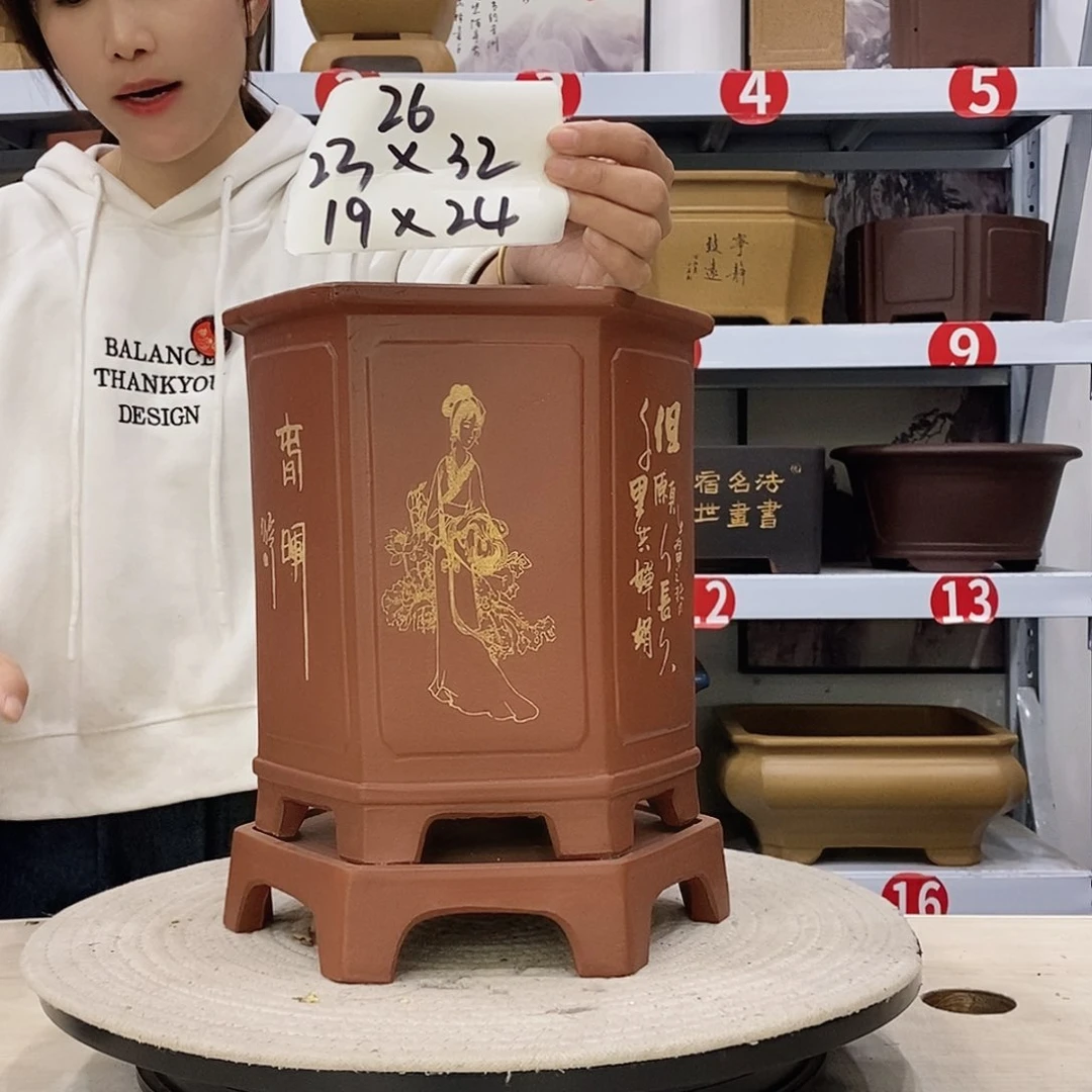 紫砂花盆紫砂花盆