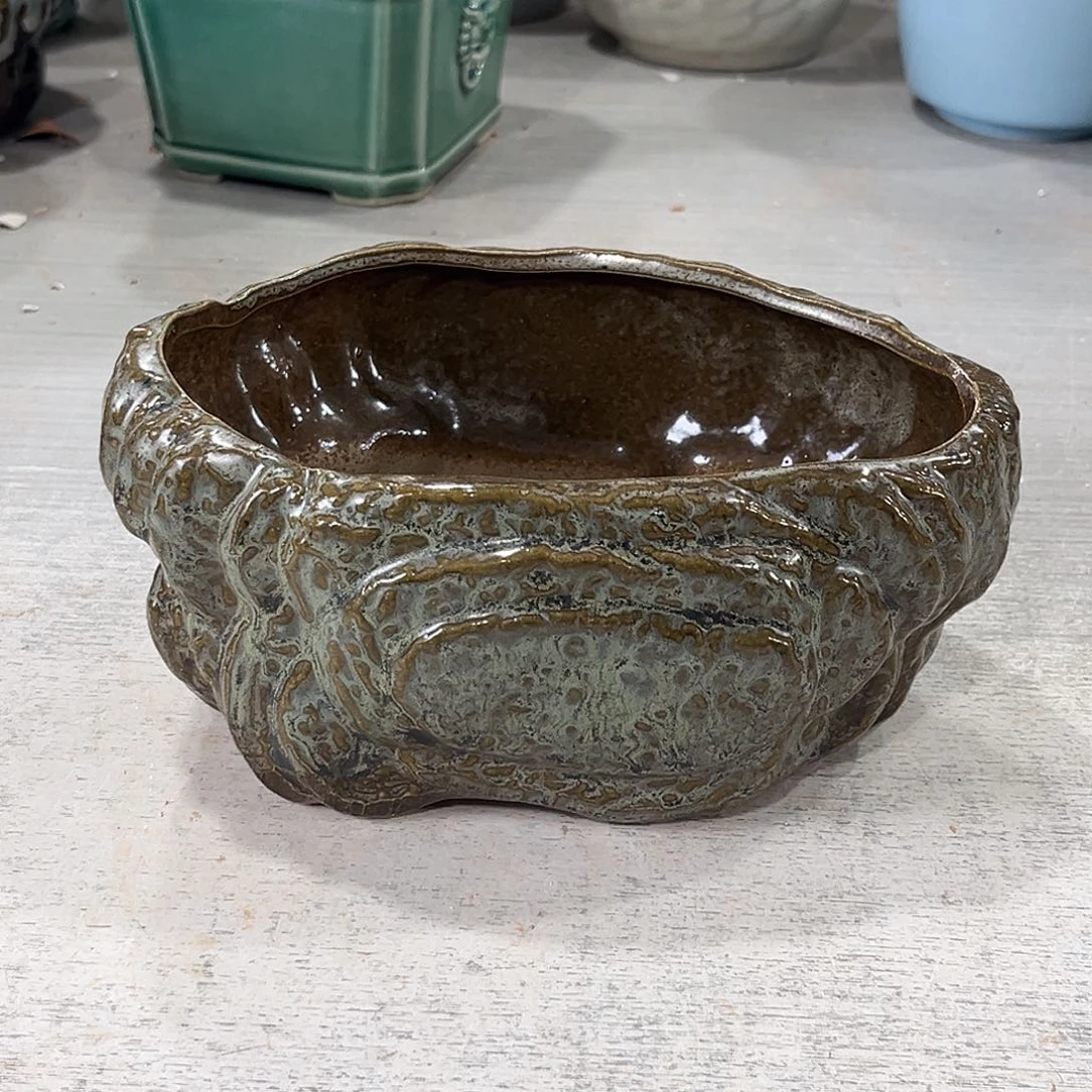 口径  17*12*8.5陶瓷绿植多肉微瑕花盆