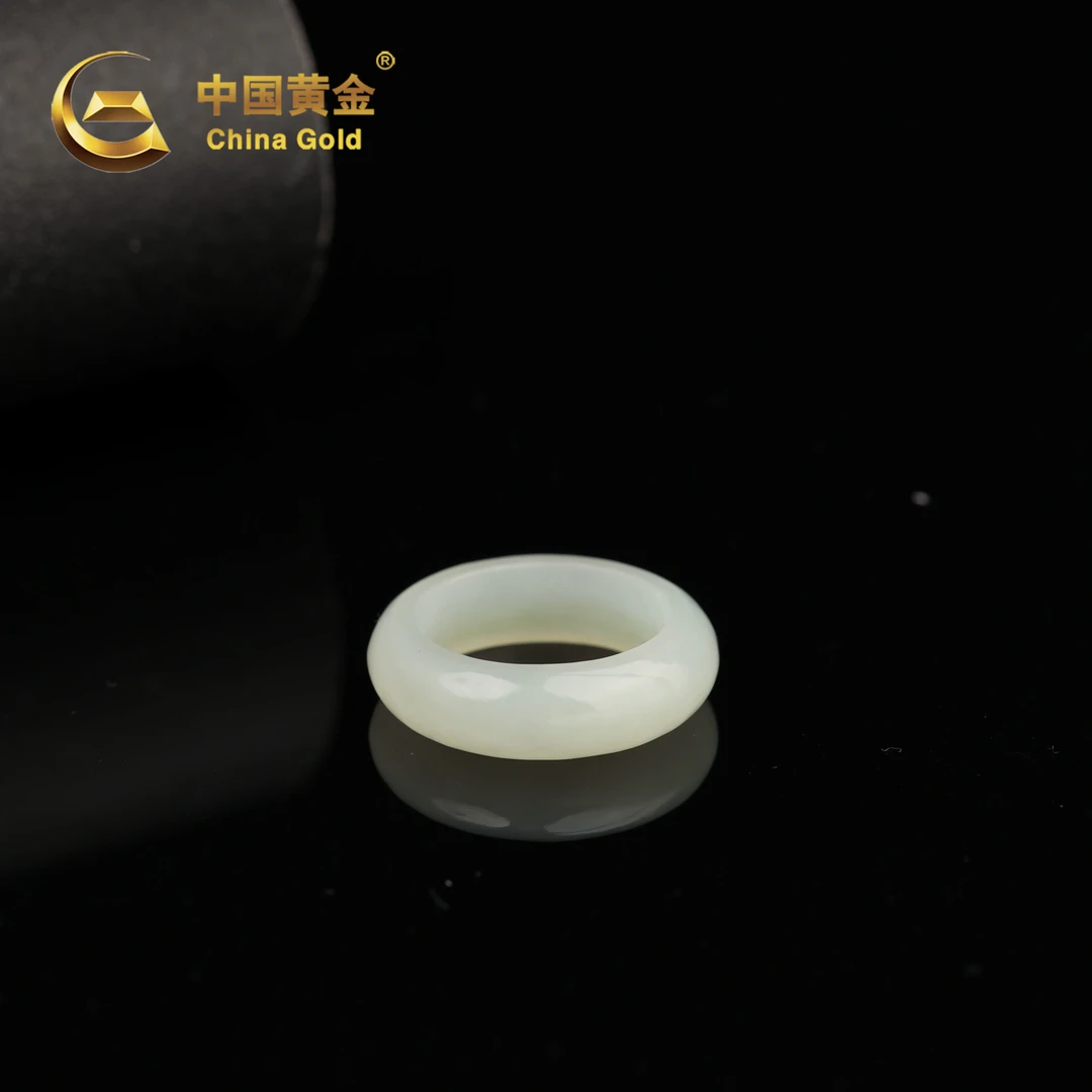 【中国黄金】和田玉晴水戒圈-J917-【臻】