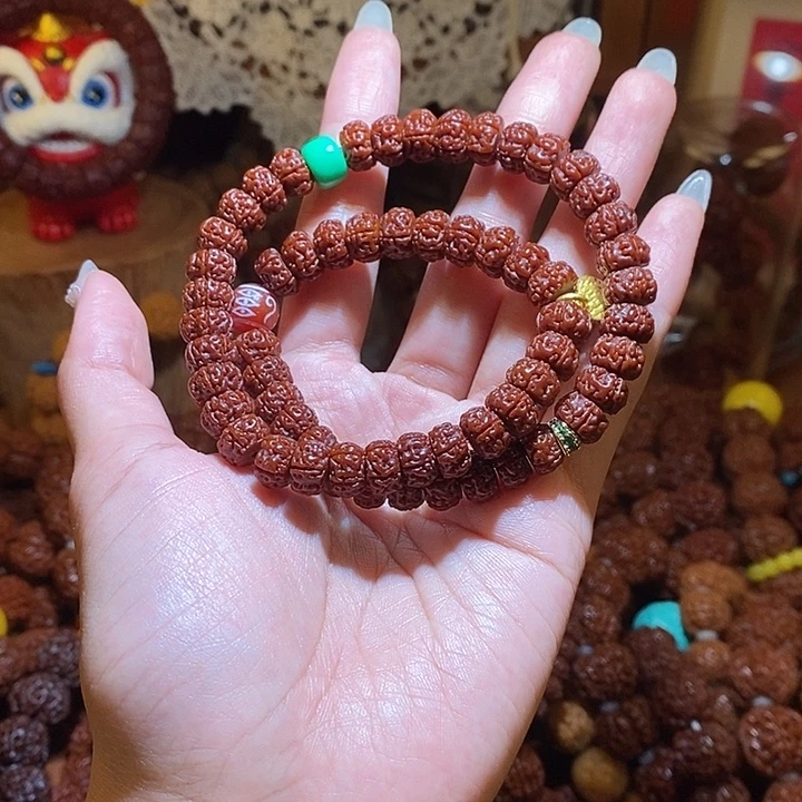 金刚菩提吊坠105玉华藏切双圈新款