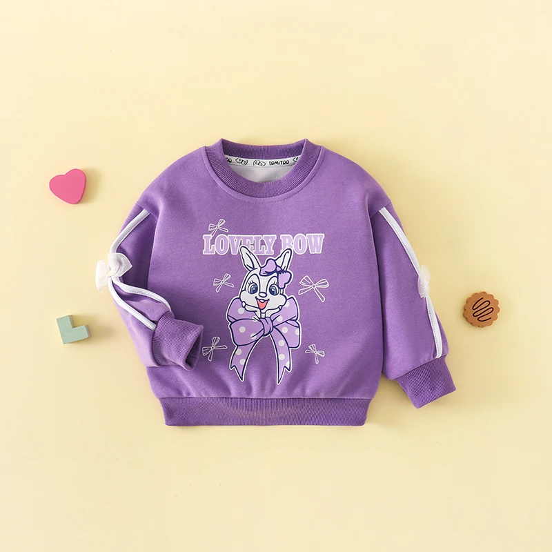 【洛儿妈青货福利】2025春秋洛米兔圆领洋气女童卫衣4W128