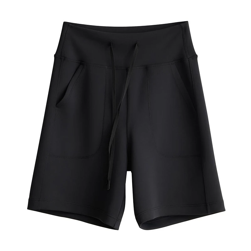 宝丫轻奢  T女式时尚百搭裸感显瘦瑜伽直筒短裤K2230