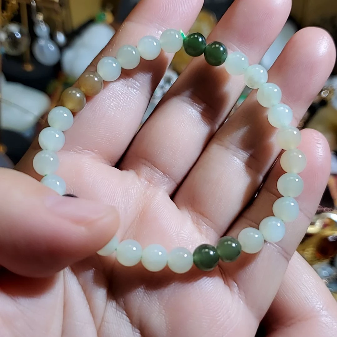 【闪购商品】未镶嵌手链和田玉橘*酱多宝手串