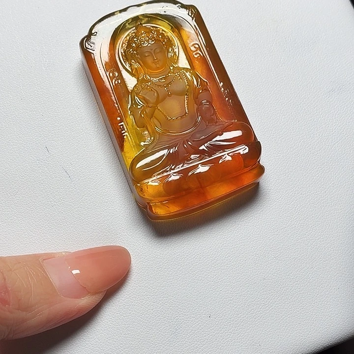 琥珀未镶嵌珠宝奇石吊
