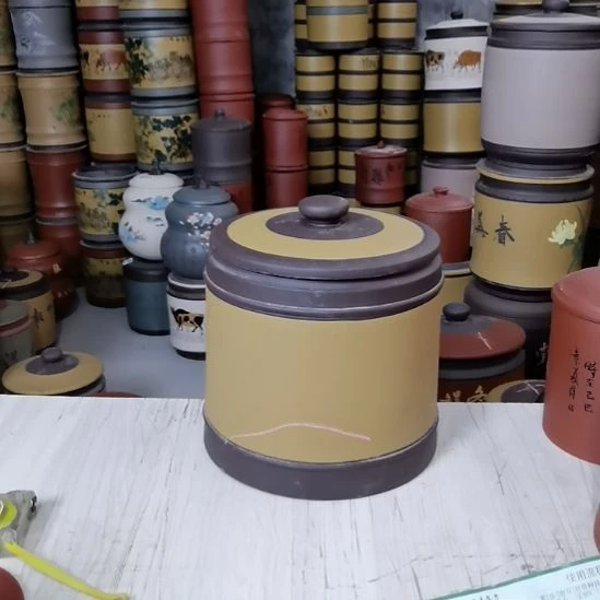 茶叶罐紫砂八饼装茶叶罐微瑕处理不退不换3