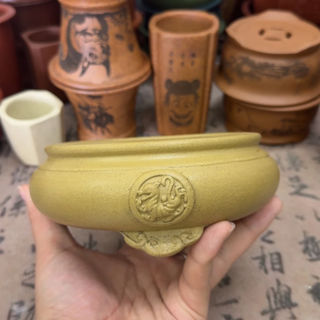 紫砂花盆a*i宜兴紫砂正品（5个）