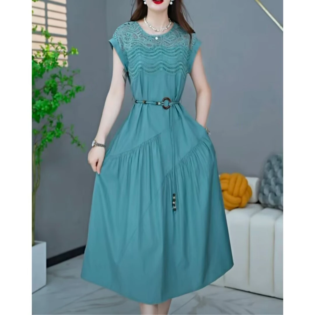 设计师原创高定款新款欧版时尚法式风情洋气连衣裙