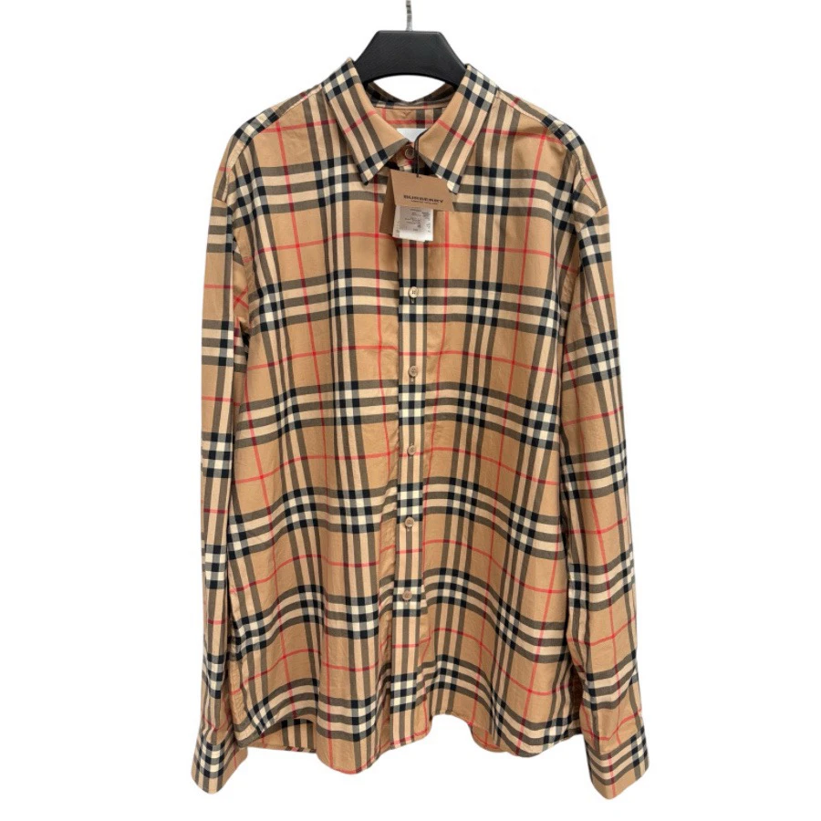 未使用 BURBERRY/博柏利 格纹长袖衬衫/XXXL码/255318