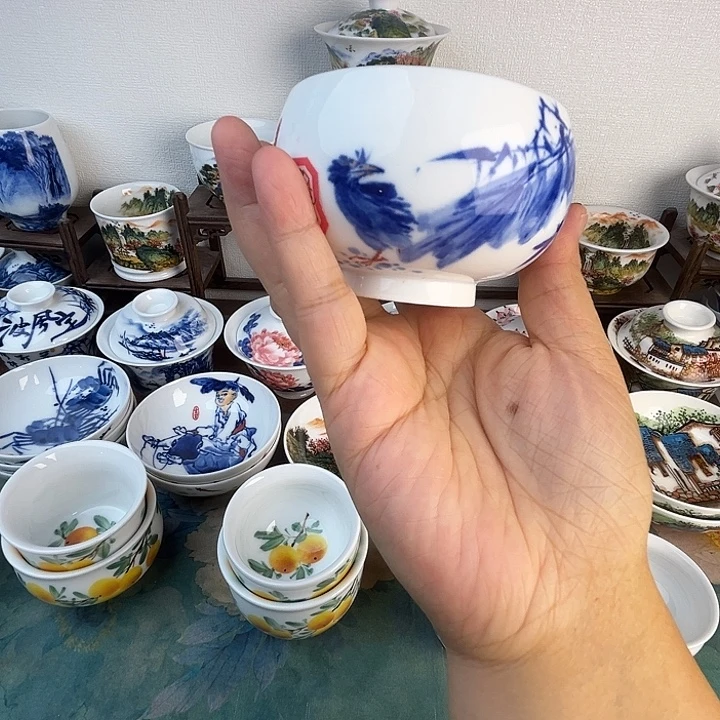 忠意堂釉下彩芭蕉微瑕不退