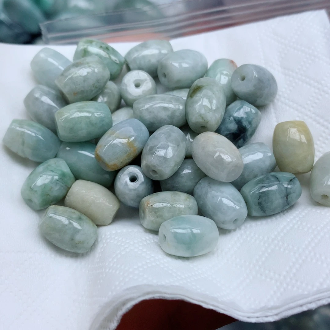 翡翠未镶嵌项链珠子翡翠