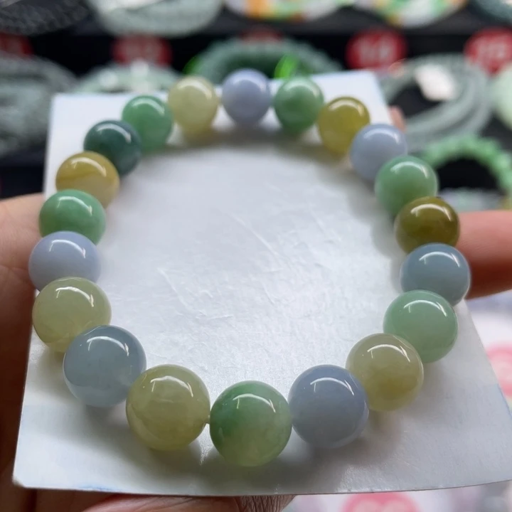 未镶嵌手链翡翠卡9.9有纹