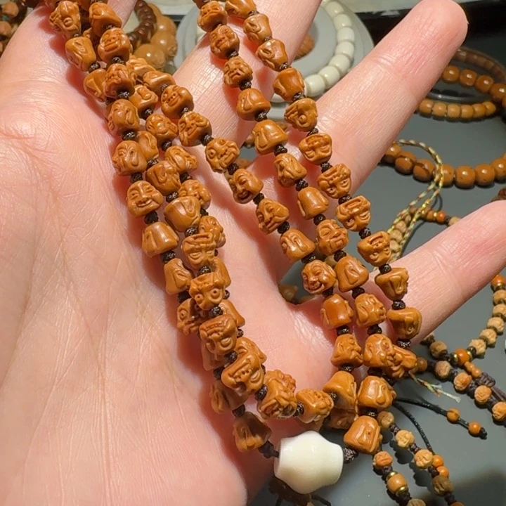 橄榄核手串复*号0.65核尖108罗汉