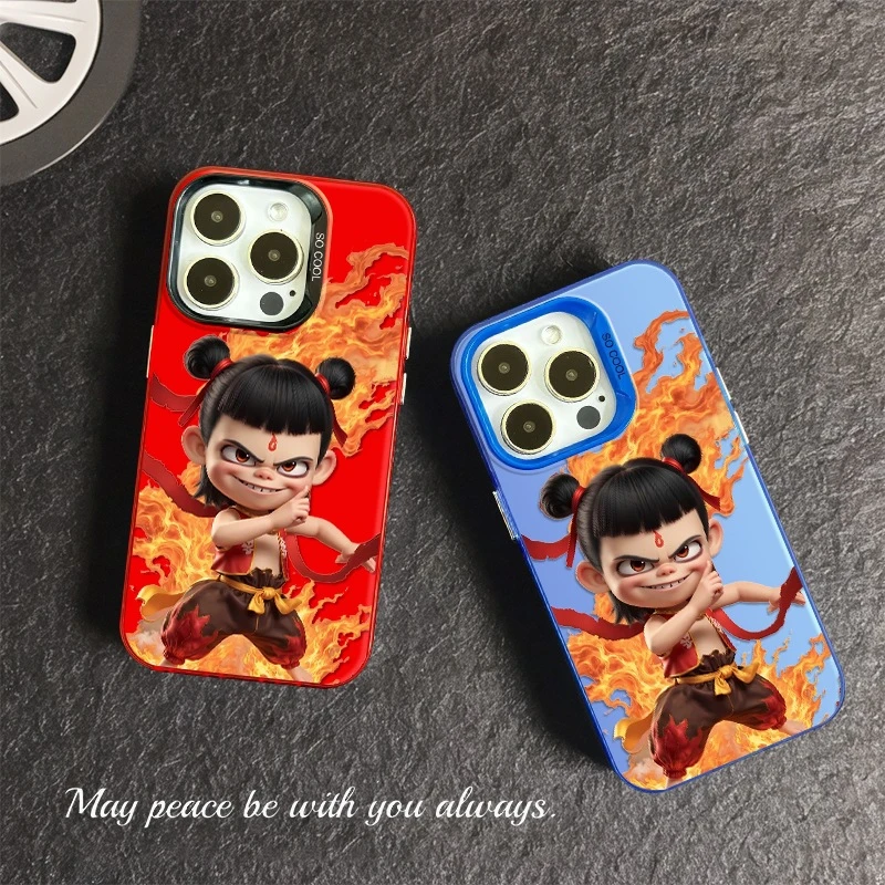 哪吒Q版适用16潮流15魔童iPhone14手机壳13可爱12个性