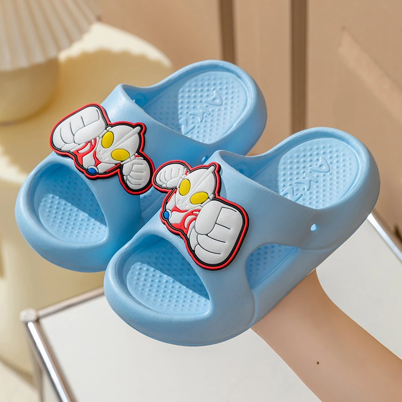 正版奥特曼儿童拖鞋男童夏季室内厚底踩屎感eva卡通男孩外穿凉拖