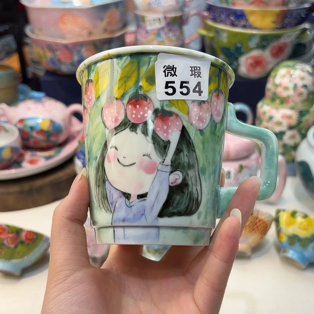 瓷片景德镇手绘高温釉下彩陶瓷茶具