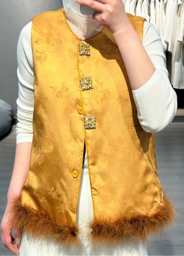 【女王定制】高定国风黄马甲