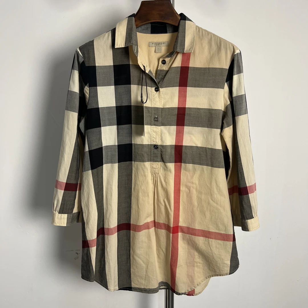 99新 BURBERRY/博柏利 女士格纹衬裙/XS码/1085