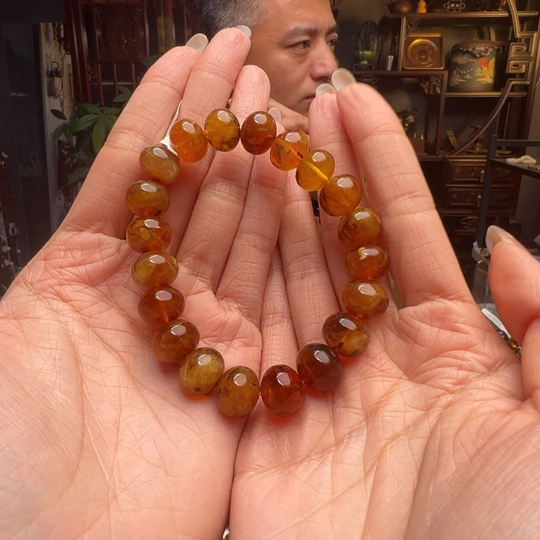 琥珀未镶嵌裸石抚顺琥珀10715十二