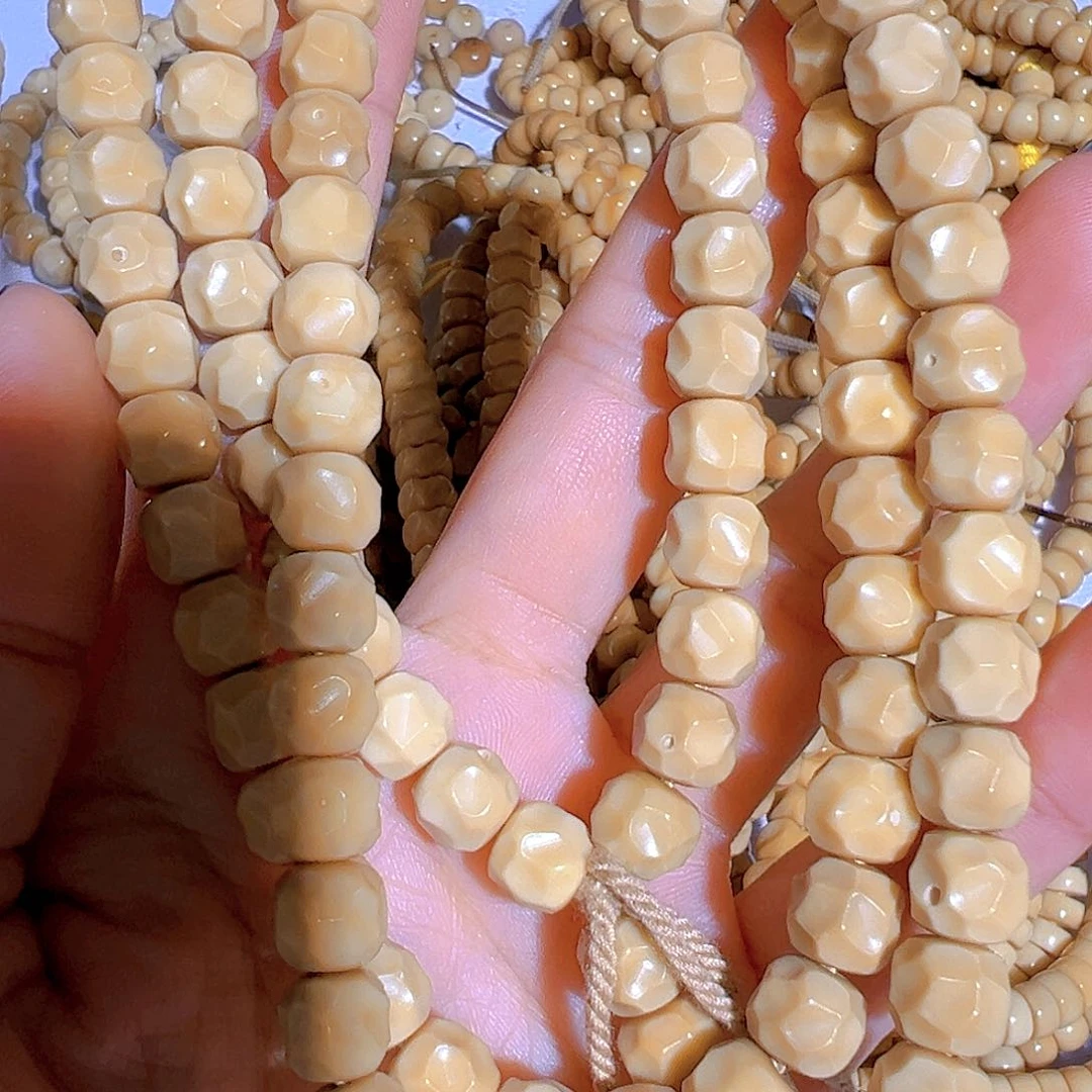 菩提根/象牙果手串龙脊无相脖挂带月8.7