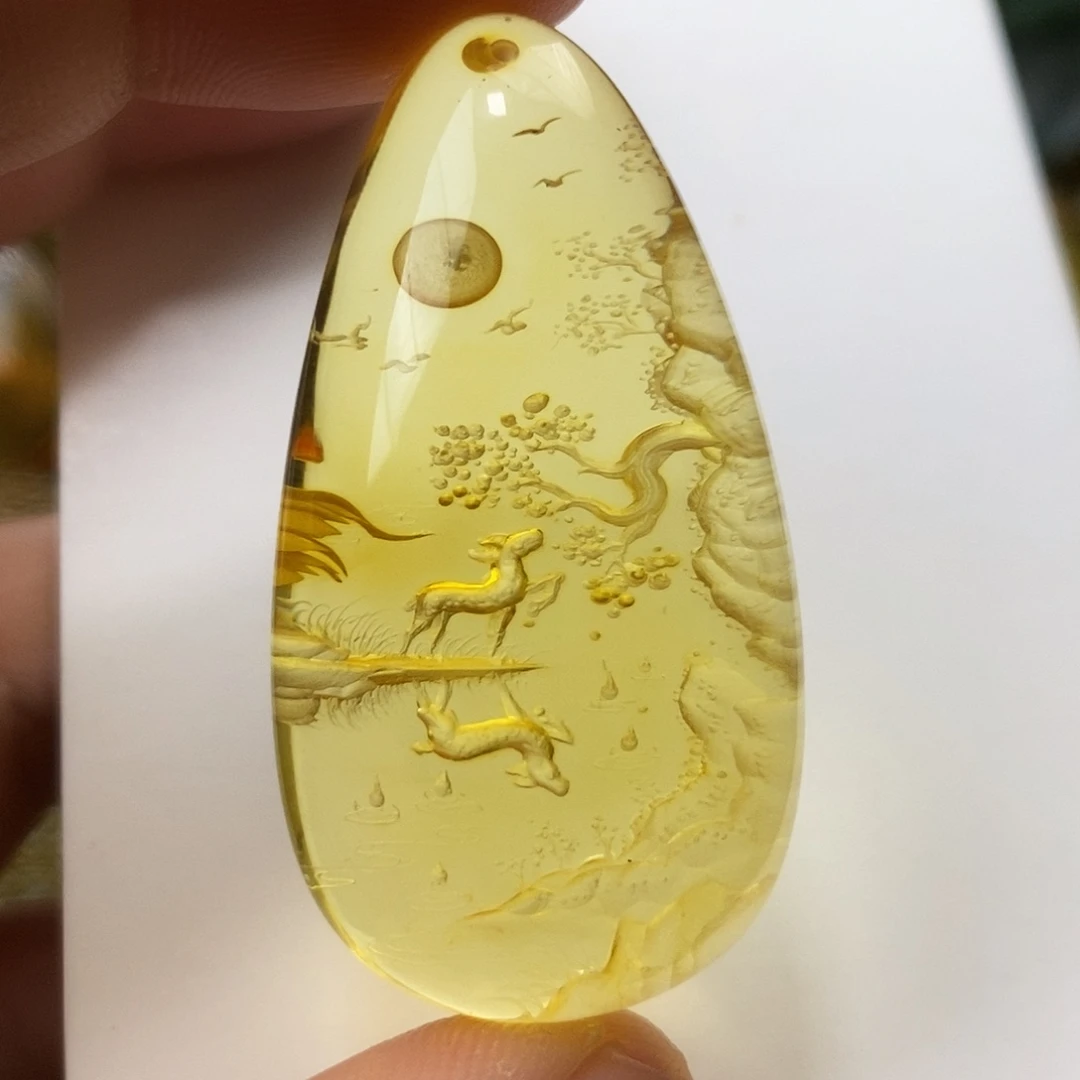 金珀未镶嵌吊坠(不含链)