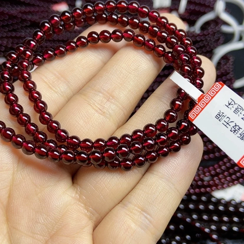 【闪购商品】石榴石手链未镶嵌4.5毫米