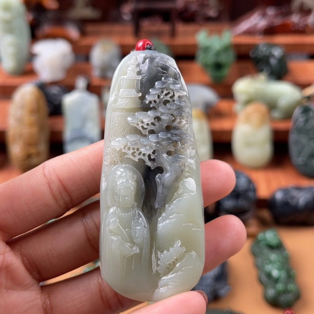 和田玉未镶嵌挂件