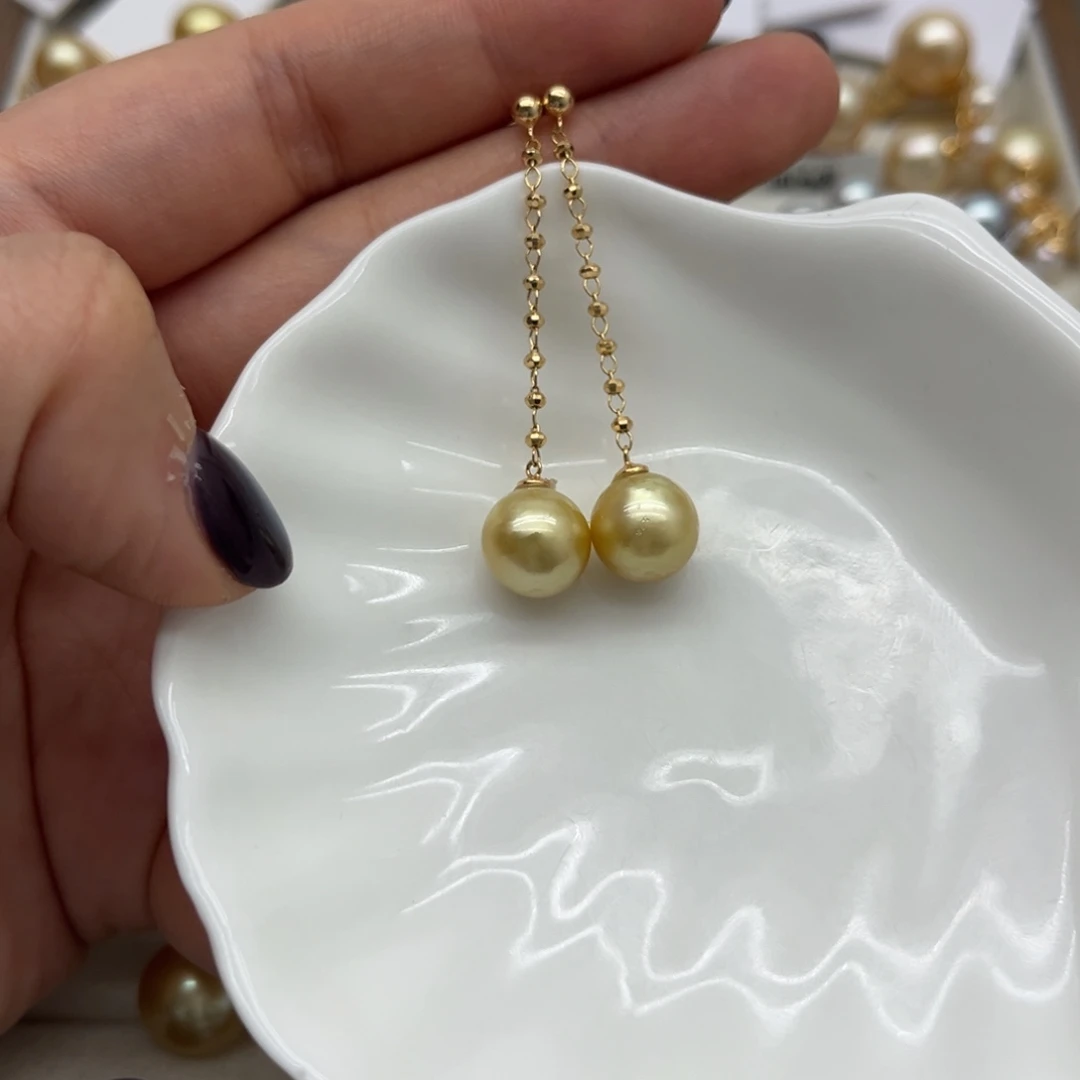 耳饰海水珍珠银S925镶嵌