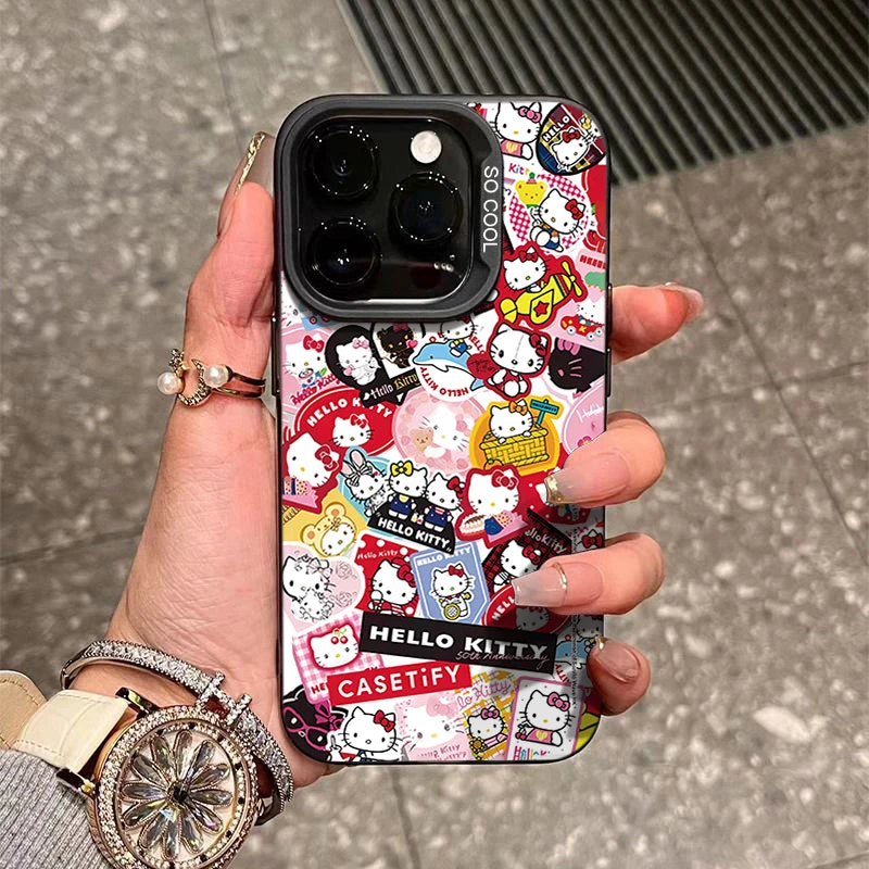 标签KT猫ins风适用苹果16/15手机壳iphone14Promax元气13软胶1211