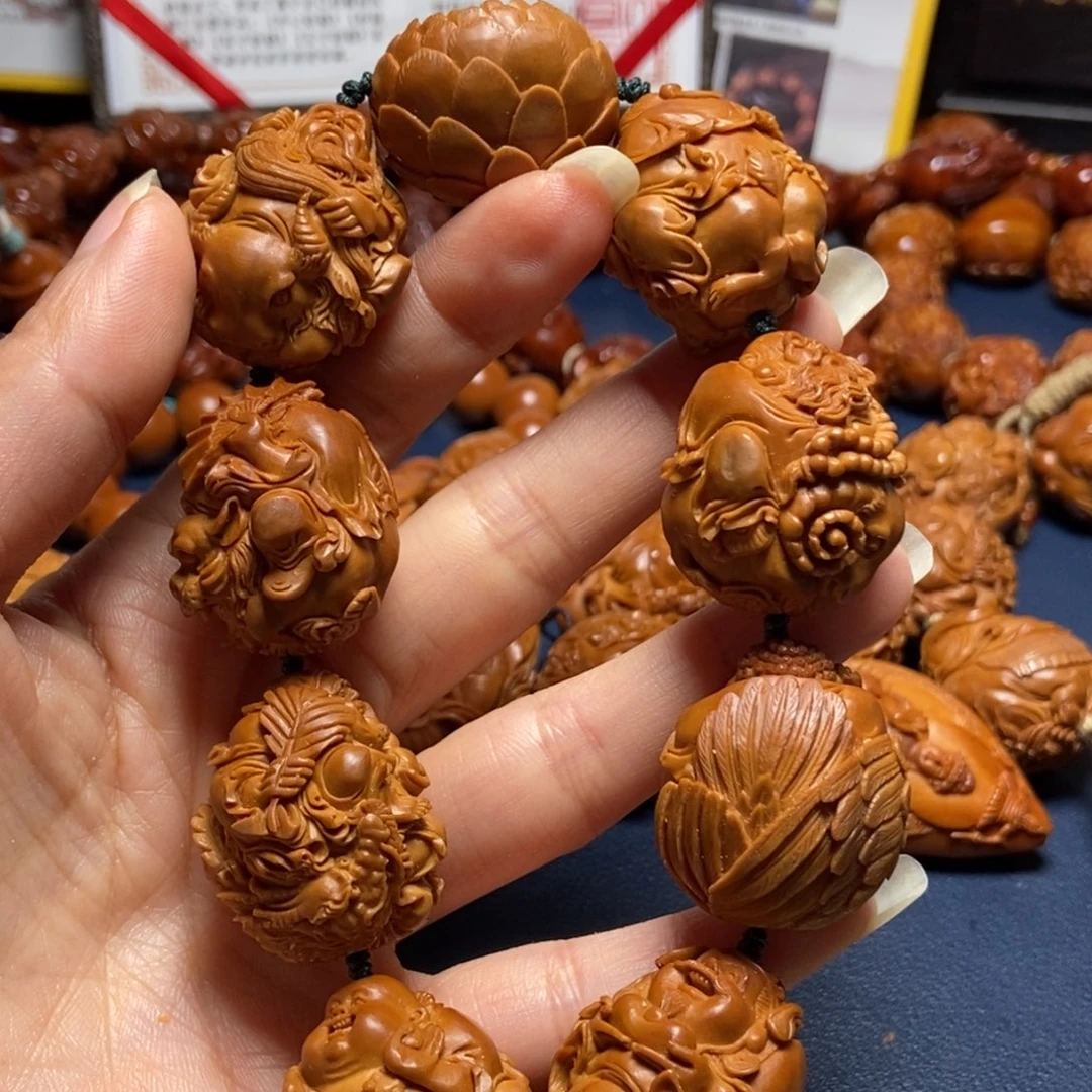 满***，橄榄核手串/手链骑兽群仙2.5