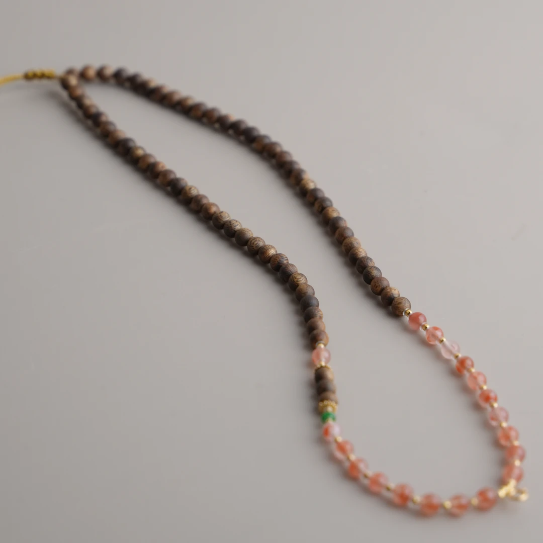 非金属木质项链 【檀霞项链】手作项链饰品