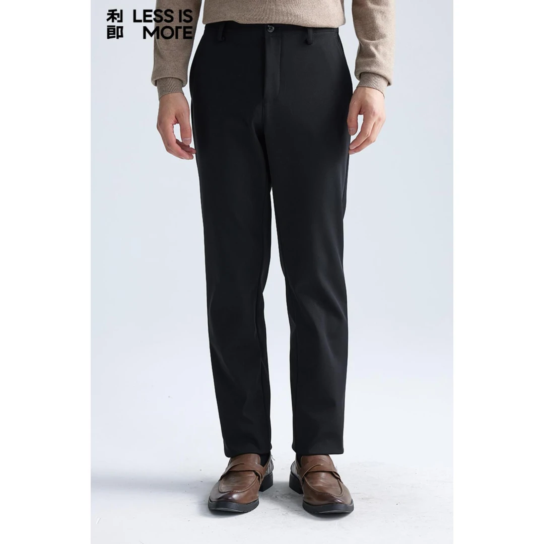 利郎【直筒长裤火山岩续热】门店在售男士商务休闲时尚中腰休闲裤