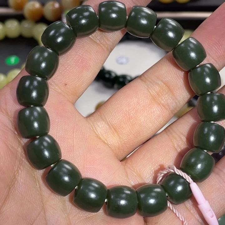 手串未镶嵌和田玉新疆沙枣青卡11