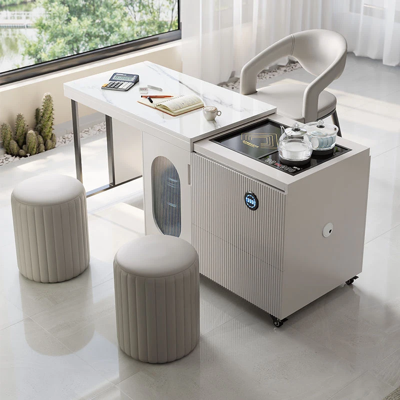 2025款现代简约岩板茶桌椅组合移动伸缩泡茶一体功夫茶台家用阳台