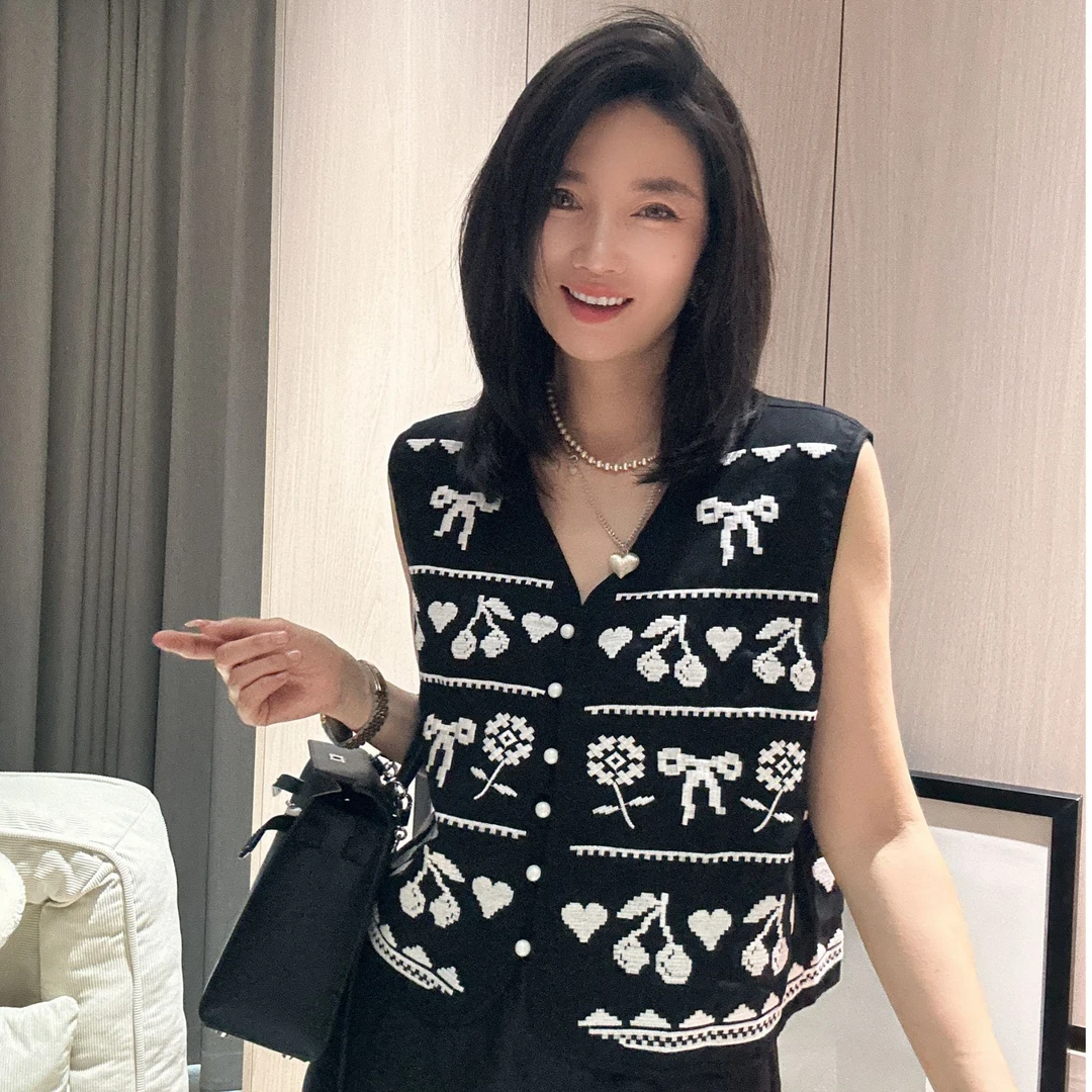 3【大小姐家】欧韩货刺绣背心马夹539158