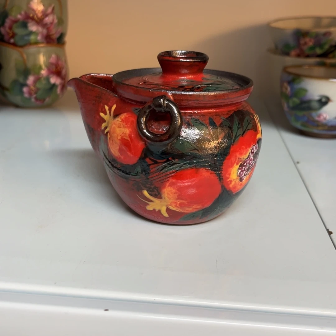 杯柴烧手工手绘陶瓷