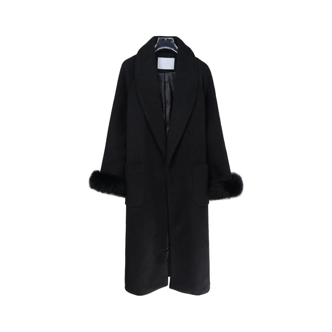 复古经典过膝高级感浴袍款慵懒风羽绒服U259