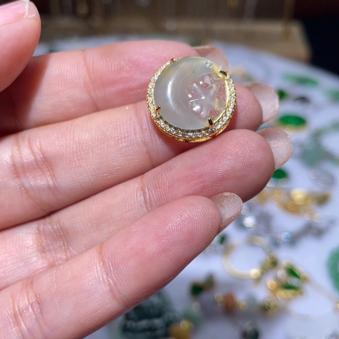 翡翠银S925镶嵌颈饰