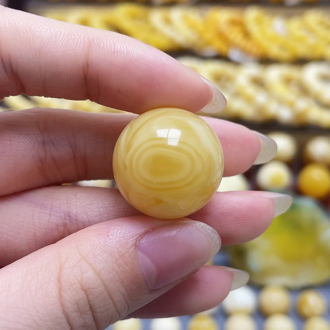 未镶嵌琥珀裸石蜜蜡圆珠20.7mm